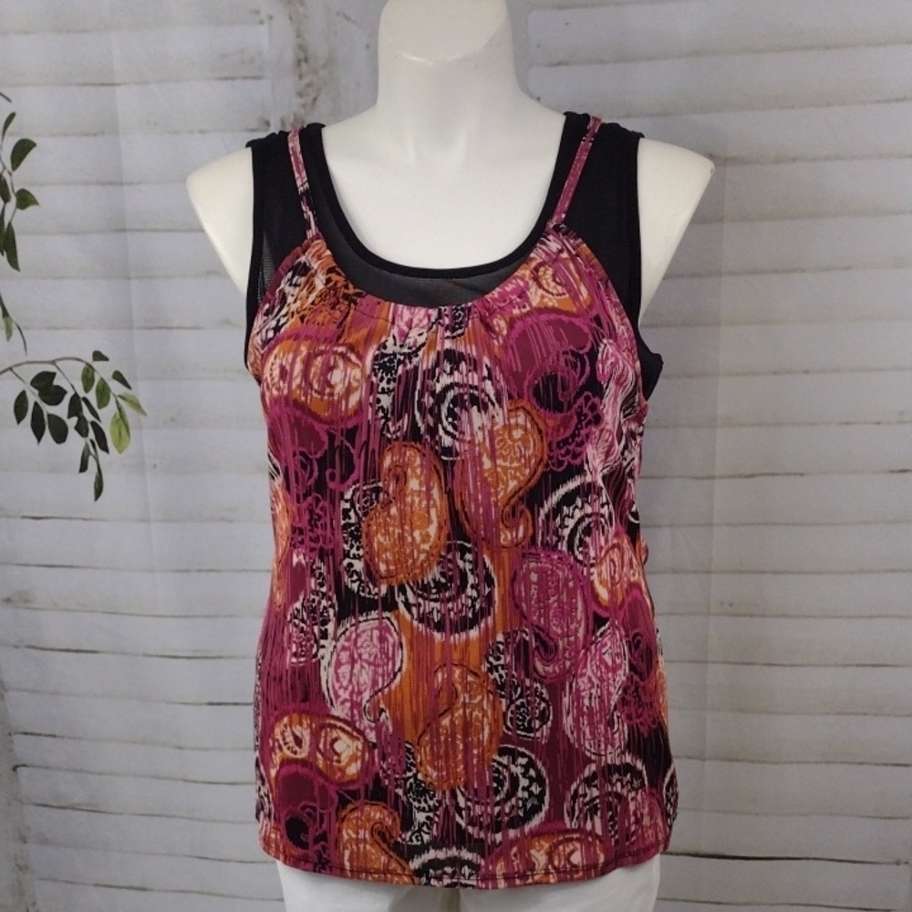 Axcess Red and Orange Tank Top Sleeveless Size XL